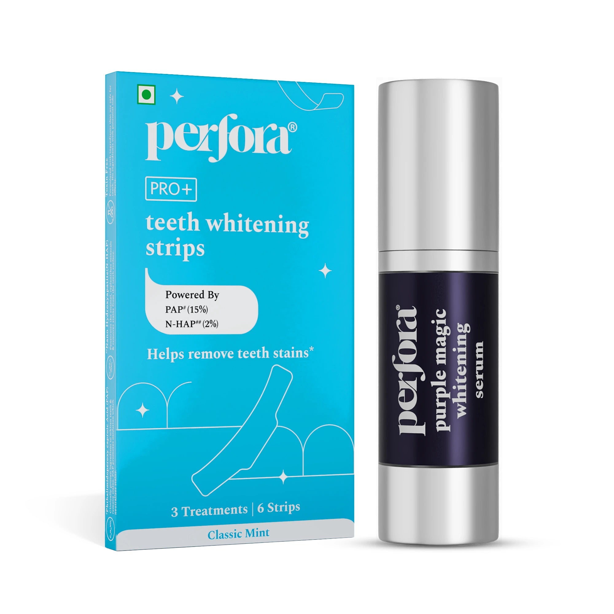 Teeth Whitening Strips & Purple Serum