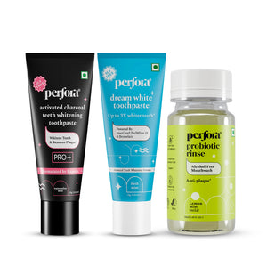 Charcoal Toothpaste 15 gm + Dream White Toothpaste 15 gm + Lemon Mint Mouthwash 50 ml