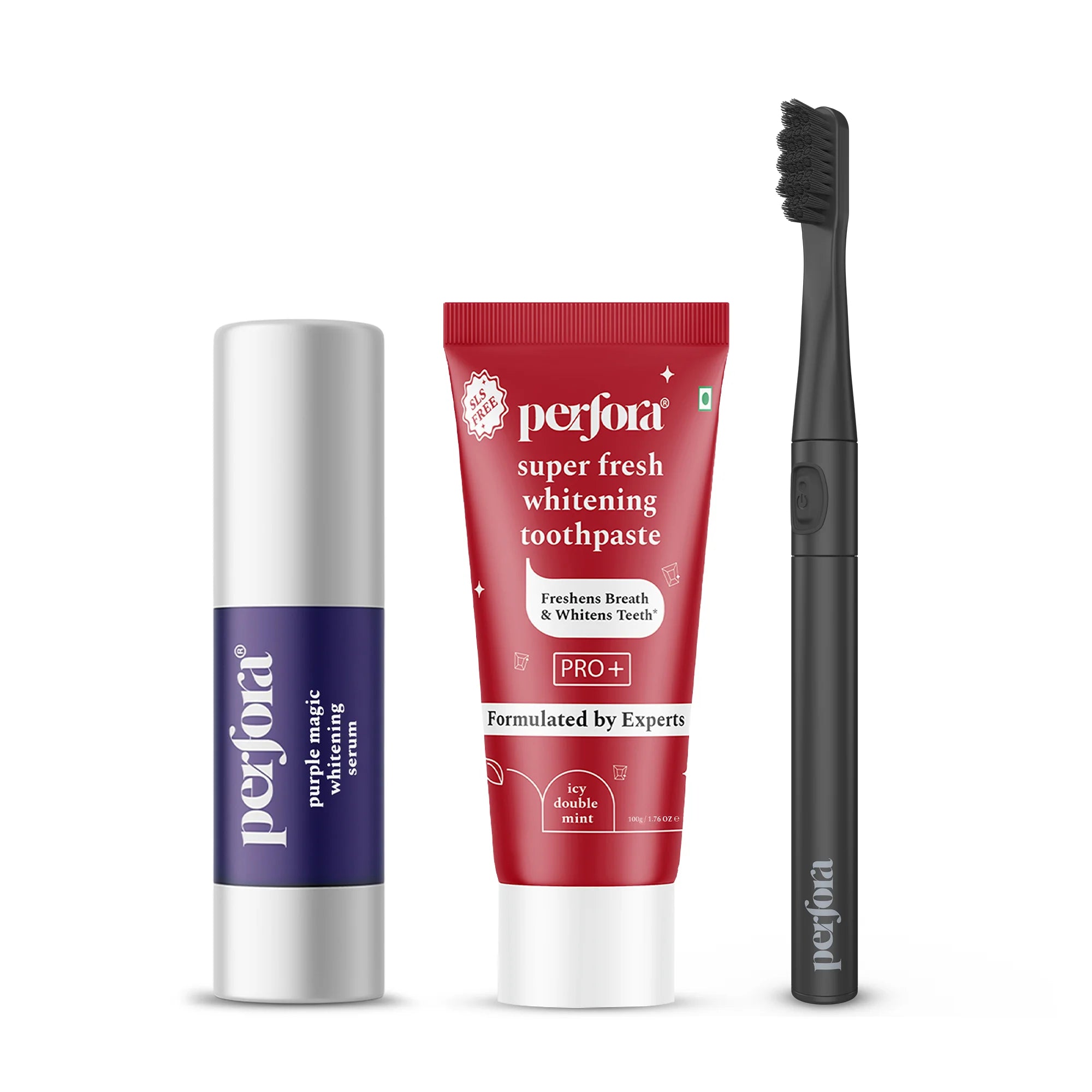 Sonic Electric Toothbrush + Purple Serum + Super Fresh Toothpaste Combo