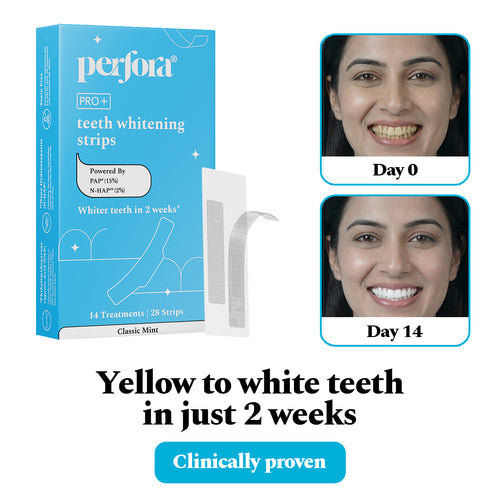 Teeth Whitening Strips & Purple Magic Teeth whitening Serum Combo