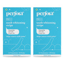 Two packages of Perfora teeth whitening strips on a white background