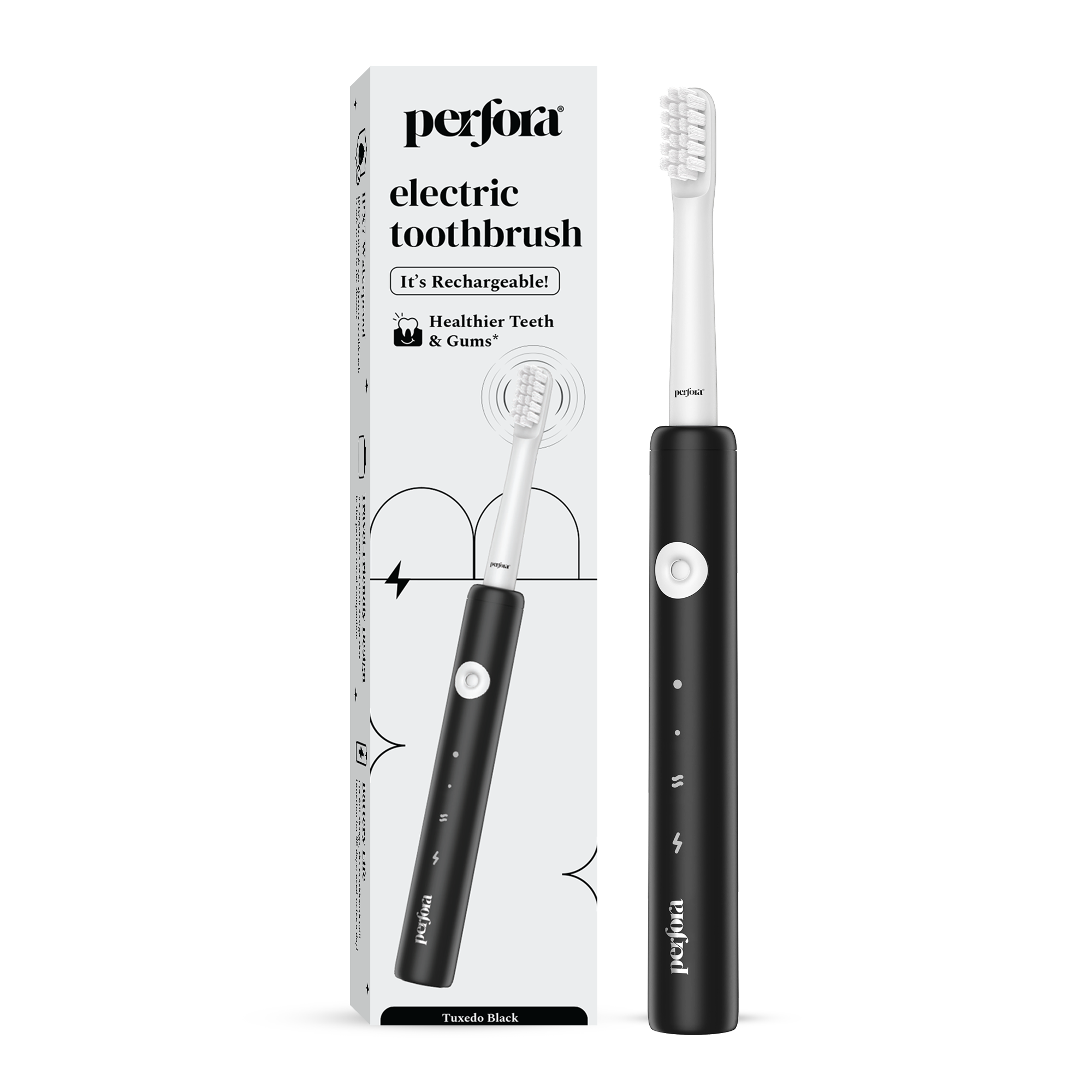 Electric Toothbrush Model 005 - Rechargeable Edition - Tuxedo Black