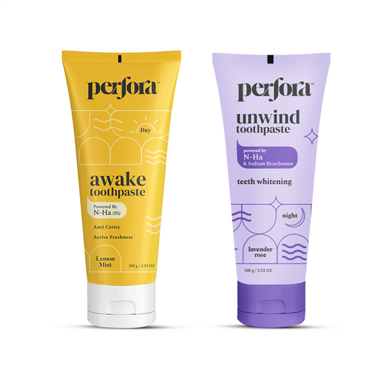 Perfora Daily Routine - Morning & Night Toothpaste Combo