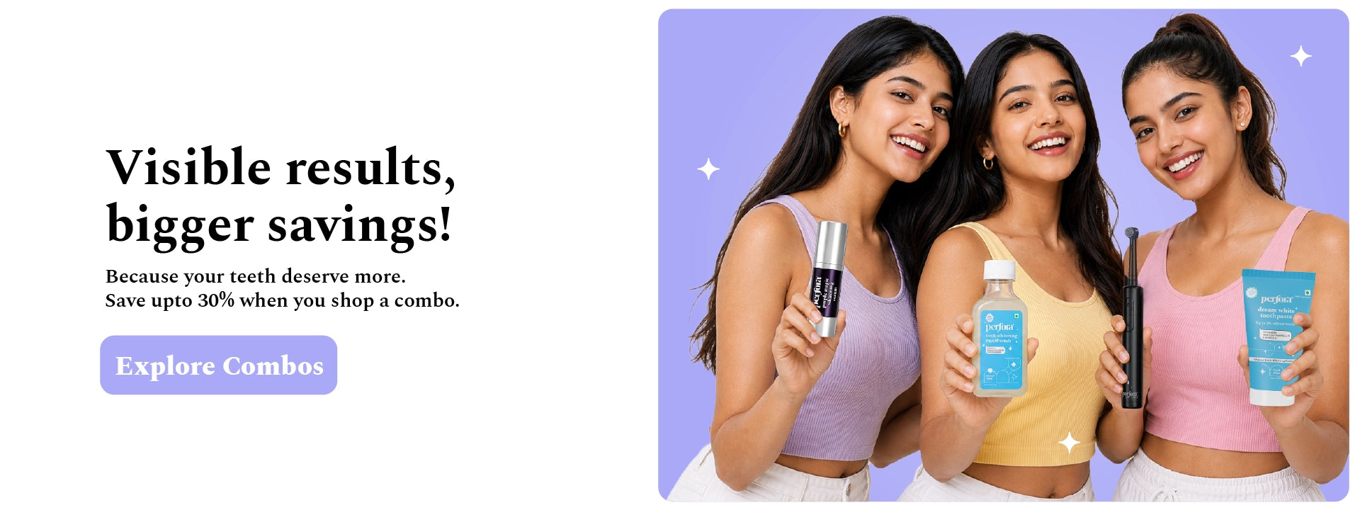 Visible results, bigger savings - combo banner