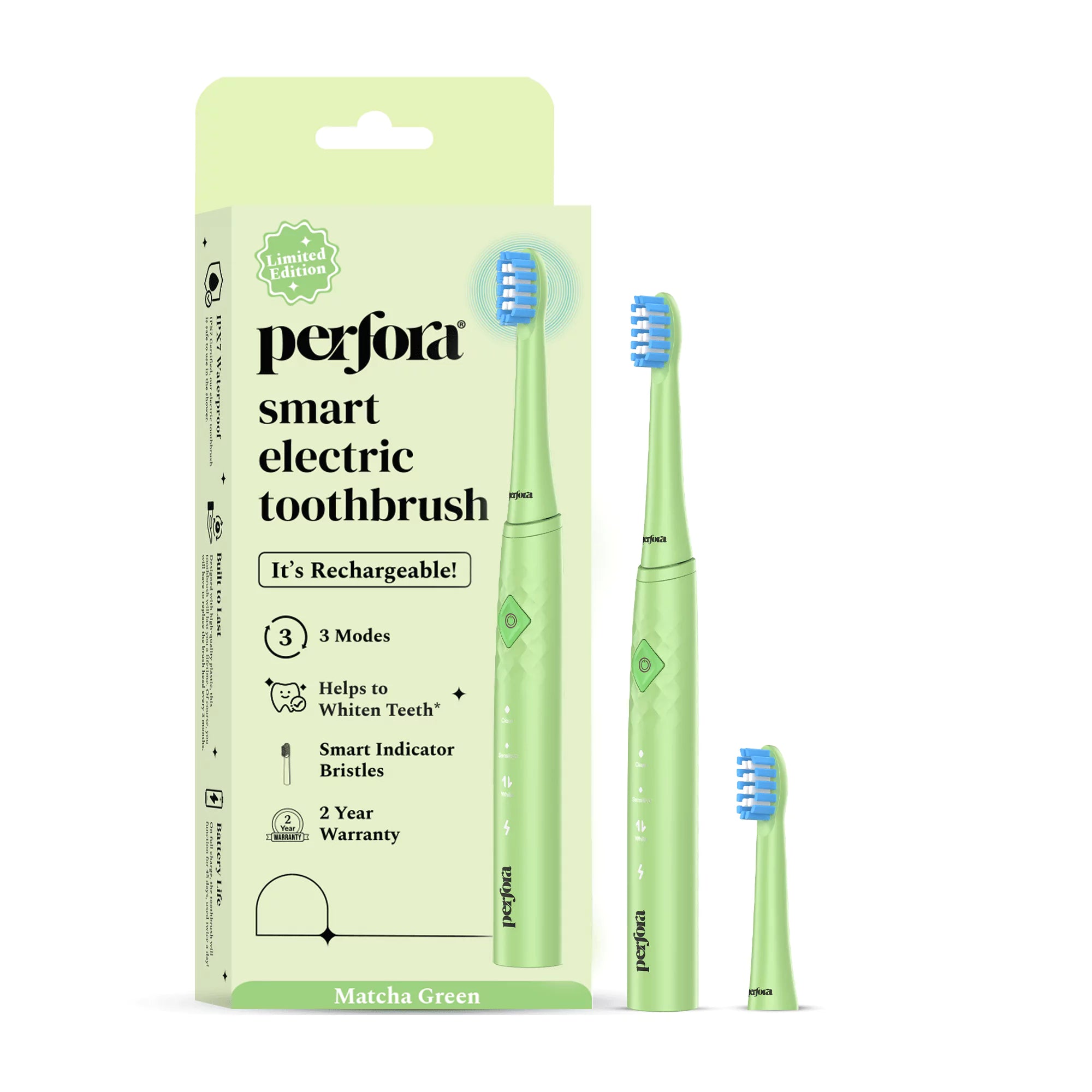 Limited Edition: Electric Toothbrush Model 004 - Chargeable - Matcha Green