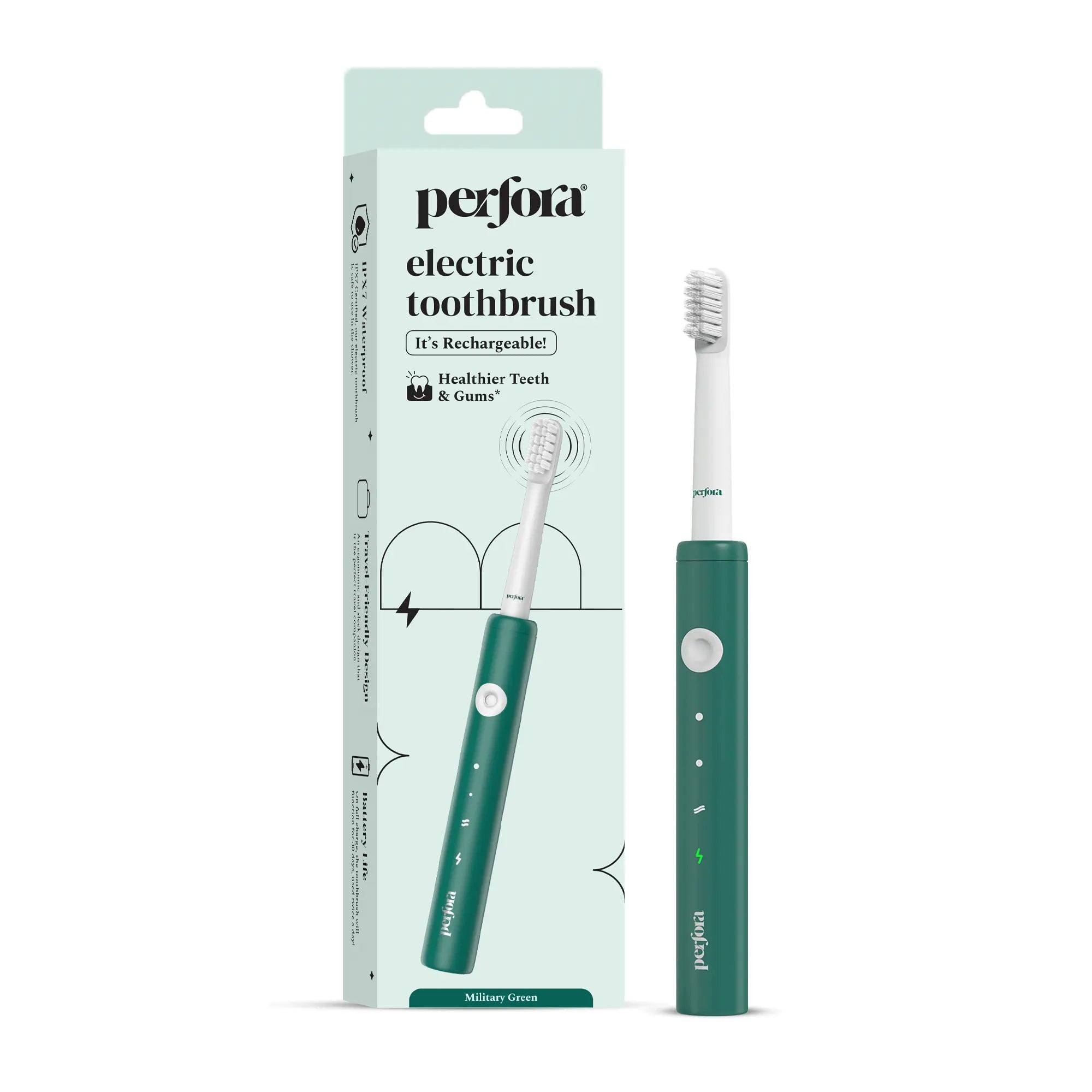 Electric Toothbrush Model 005 - Rechargeable Edition - Military Green