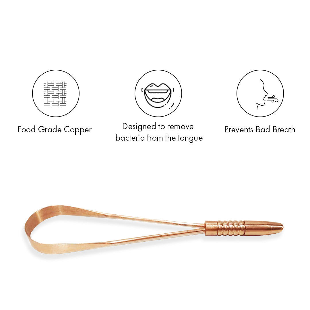 Perfora Copper & Stainless Steel Tongue Cleaner Combo