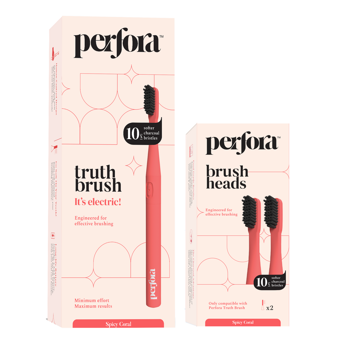 Electric Truthbrush + Brush Heads Combo - Spicy Coral