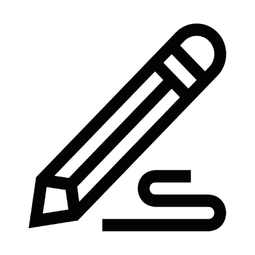 Image contains a pencil showing the personalisation option for Perfora's electronics.