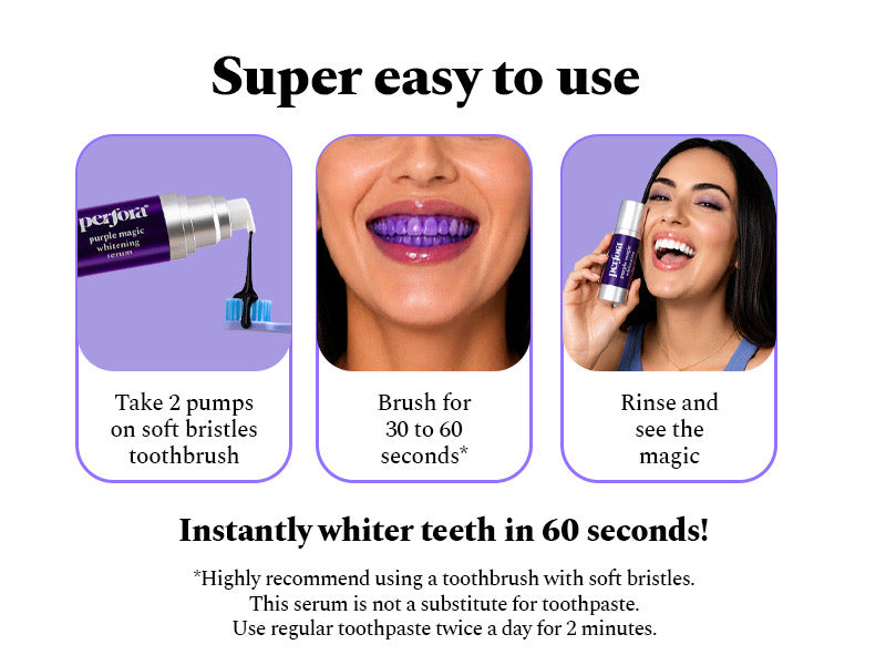 Super easy to use — instantly whiter teeth in 60 seconds.